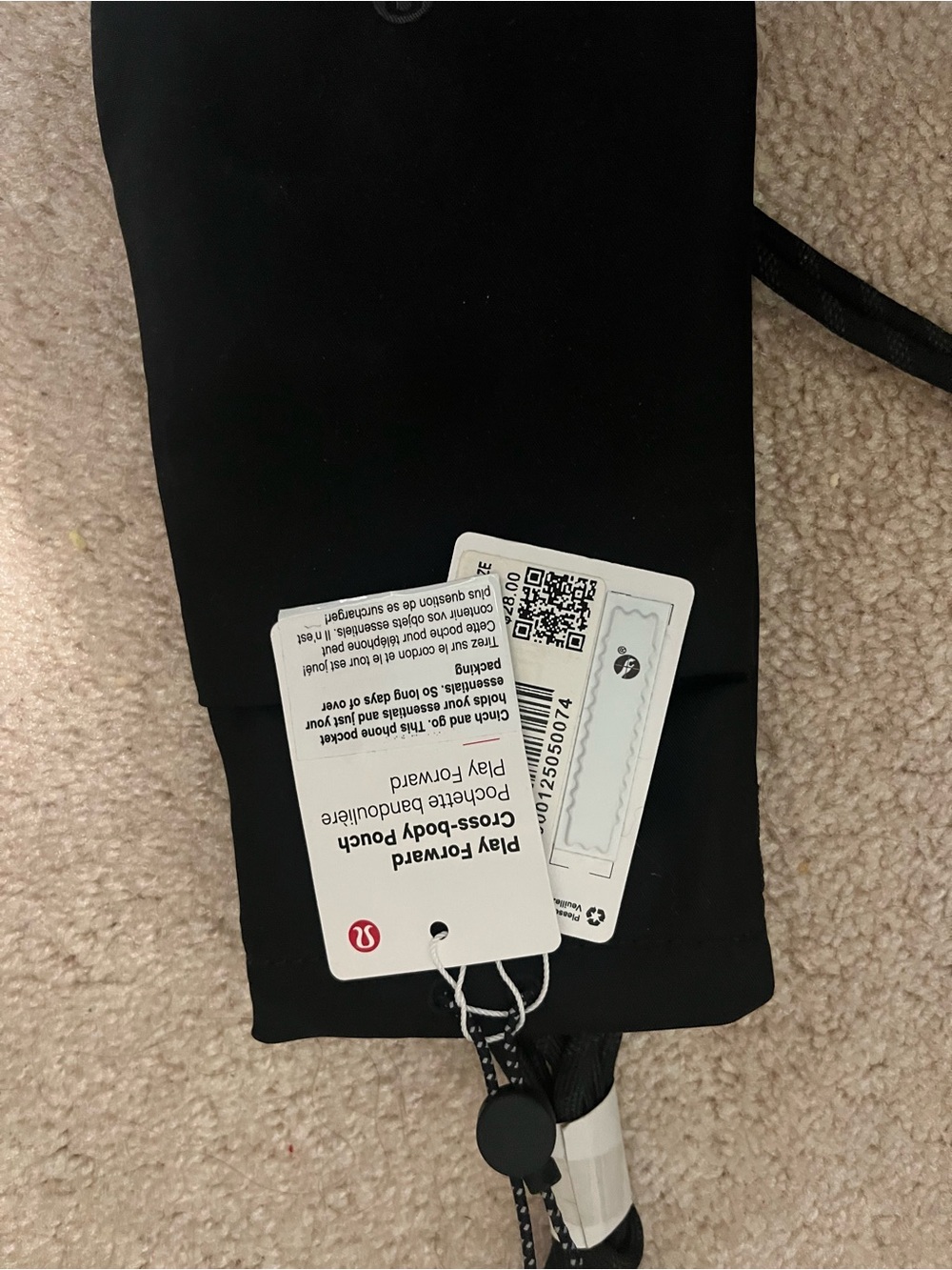 lululemon athletica Black Play Forward Crossbody Pouch with Adjustable Cord